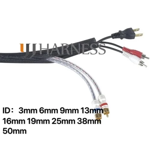 Expandable sleeving self-closing braided cable wrap overlaps by 25% cable loom split wrap for Pipe Wire Protection
Expandable sleeving self-closing braided cable wrap overlaps by 25% cable loom split wrap for Pipe Wire Protection