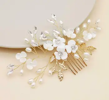 Fashion Hair Comb Dish Flowers Pattern Bride Crystal Pearl Headwear Barrette Accessories Women Jewelry Scrunchie 
Fashion Hair Comb Dish Flowers Pattern Bride Crystal Pearl Headwear Barrette Accessories Women Jewelry Scrunchie