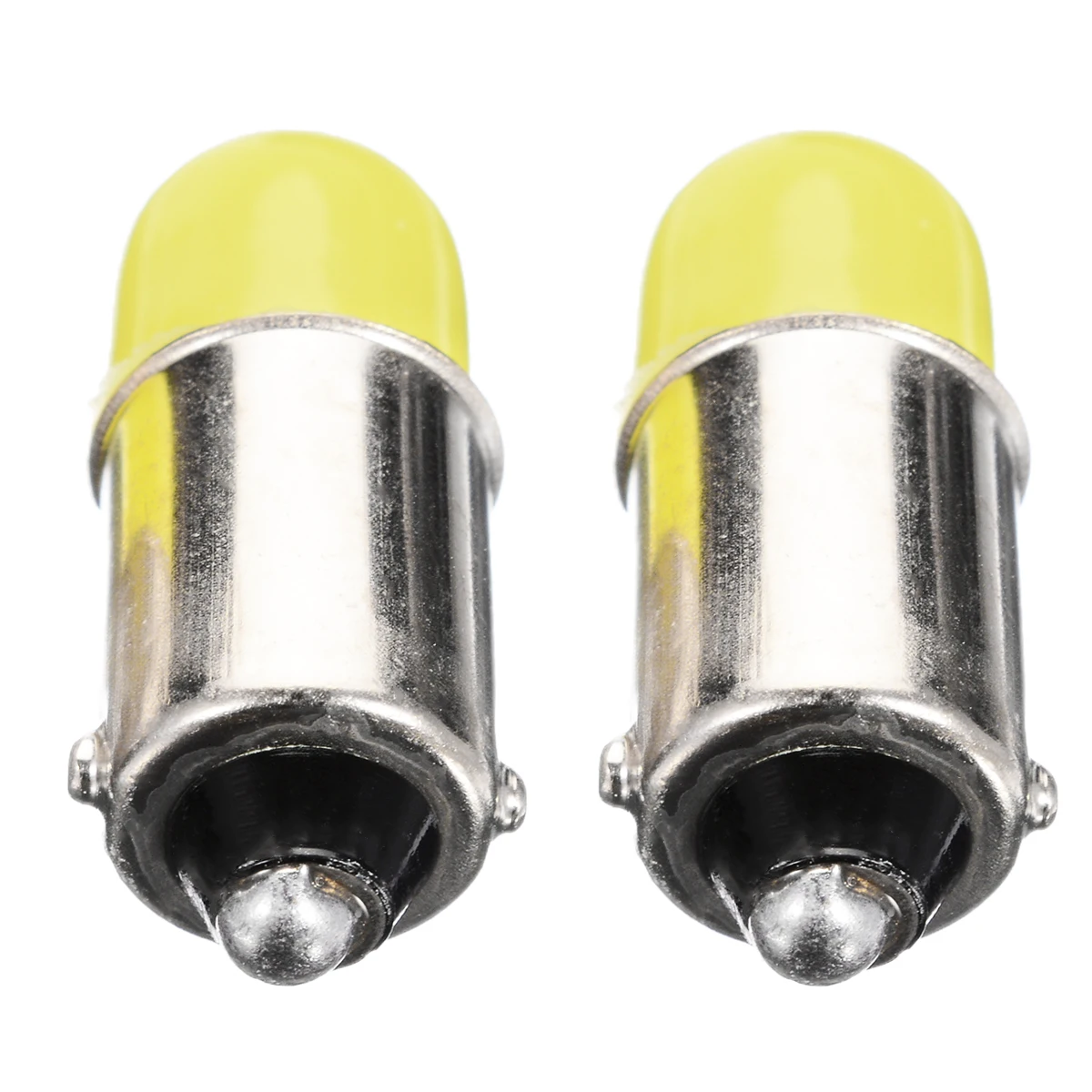 1 Pair BA9S T4W Super Bright Round 3D COB LED Pure White Car License Plate Light Bulb Auto Lamp marker light DC 12V