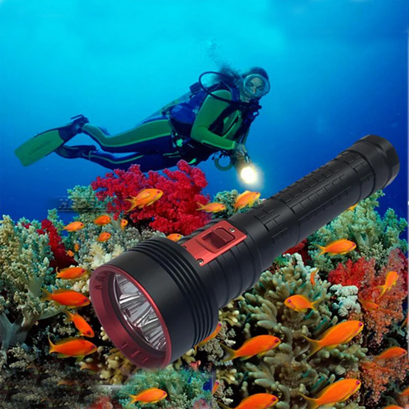 Ultra bright underwater 30m waterproof scuba diving torch 6xXM-L2 dive light 7200lumens 26650 18650x2 battery flashlight DX6plus
Ultra bright underwater 30m waterproof scuba diving torch 6xXM-L2 dive light 7200lumens 26650 18650x2 battery flashlight DX6plus