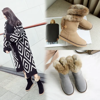 Winter Women Platform Boots Snow Boots Ladies Rabbit Fur Plush Casual Warm Mid Boots Fashion Ladies Ankle Boot botas mujer 34 43
Winter Women Platform Boots Snow Boots Ladies Rabbit Fur Plush Casual Warm Mid Boots Fashion Ladies Ankle Boot botas mujer 34 43