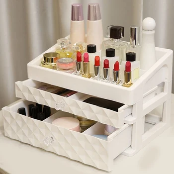 1pc Dual-Drawer Cosmetic Drawer Lipstick Lip Gloss Cosmetics Make Up Brushes Hot Multi Compartments Makeup Storage Box Organizer
1pc Dual-Drawer Cosmetic Drawer Lipstick Lip Gloss Cosmetics Make Up Brushes Hot Multi Compartments Makeup Storage Box Organizer