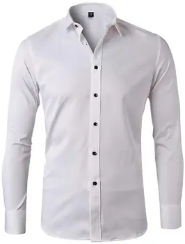Mens Dress Shirts Bamboo Fiber Slim Fit Long Sleeve Casual Button Down Shirts Wrinkle Free Dress Shirts for Men 
Mens Dress Shirts Bamboo Fiber Slim Fit Long Sleeve Casual Button Down Shirts Wrinkle Free Dress Shirts for Men