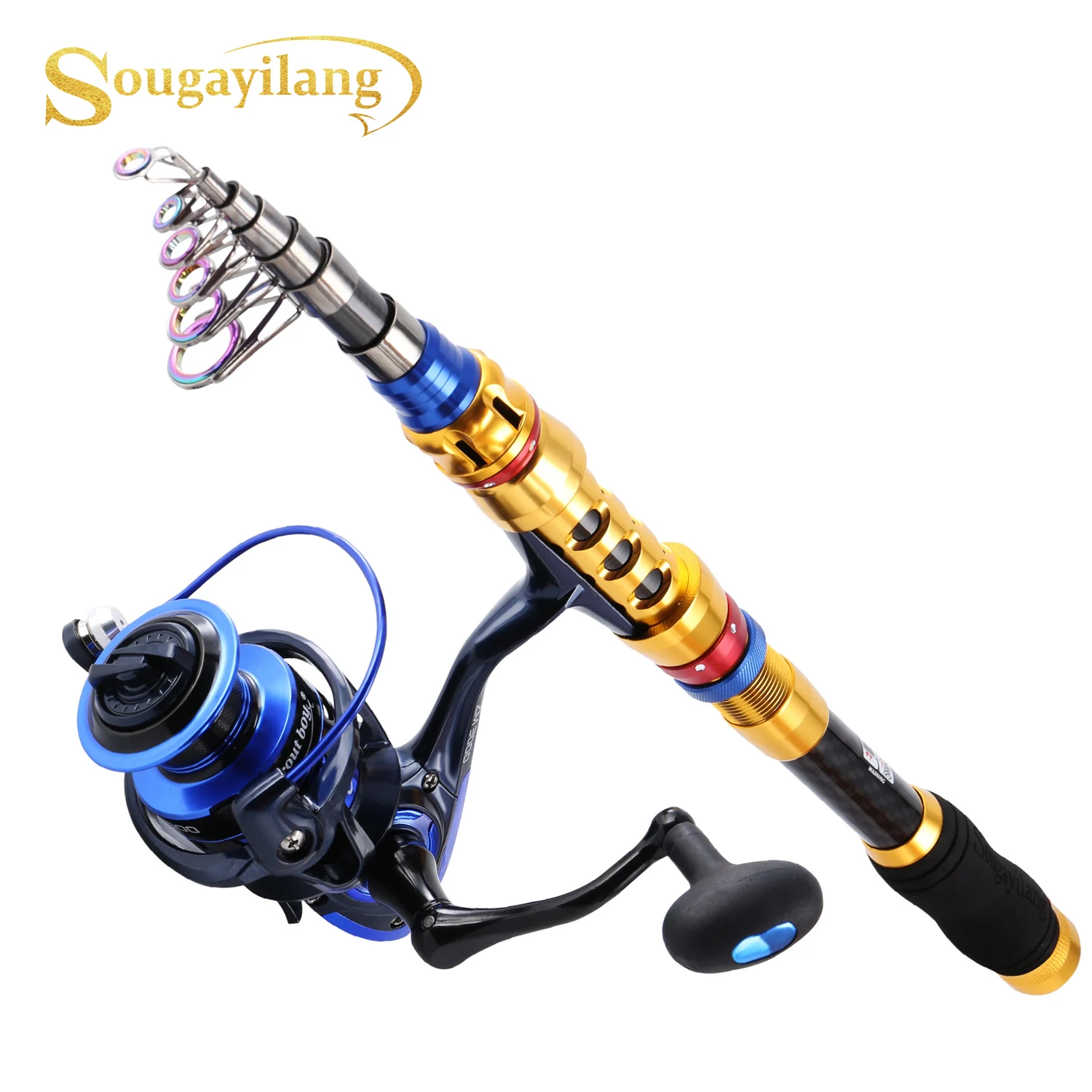 Sougayilang Coil Metal with Spare Spool Spinning Reel and 1.8-3.3m Portable Telescopic Fishing Rod Combo Pesce
Sougayilang Coil Metal with Spare Spool Spinning Reel and 1.8-3.3m Portable Telescopic Fishing Rod Combo Pesce