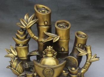 zm 16" China Palace Copper Bamboo Pole Leaf Golden Toad Spittor Rich Wealth Statue
zm 16" China Palace Copper Bamboo Pole Leaf Golden Toad Spittor Rich Wealth Statue