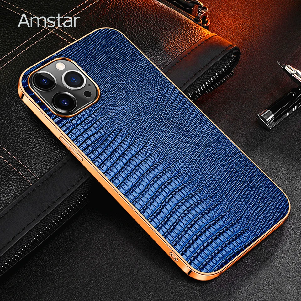 Amstar First Layer Cowhide Leather Phone Case for iPhone 12 11 Pro Max 12 Mini X XR XS Max Gold Plating Frame Full Wrapper Cover
Amstar First Layer Cowhide Leather Phone Case for iPhone 12 11 Pro Max 12 Mini X XR XS Max Gold Plating Frame Full Wrapper Cover
