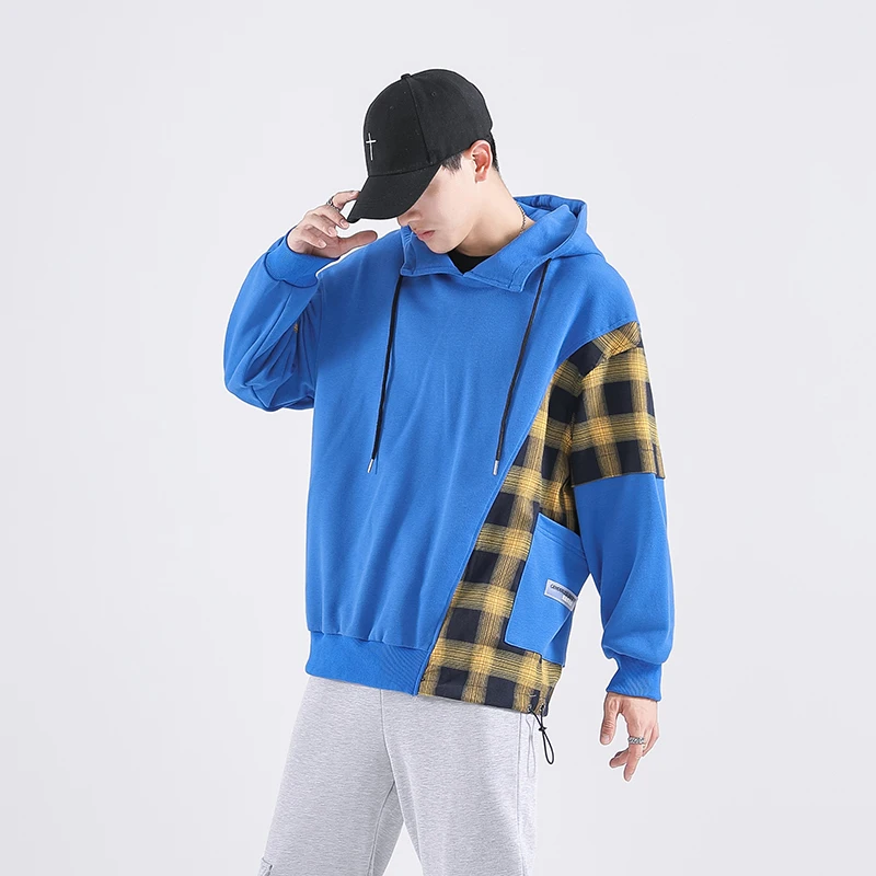 Mens Plaid Patchwork Hoodies and Oversized Hooded Pullover Japanese Harajuku Design Streetwear for Men Sweatshirt Autumn Clothes
Mens Plaid Patchwork Hoodies and Oversized Hooded Pullover Japanese Harajuku Design Streetwear for Men Sweatshirt Autumn Clothes