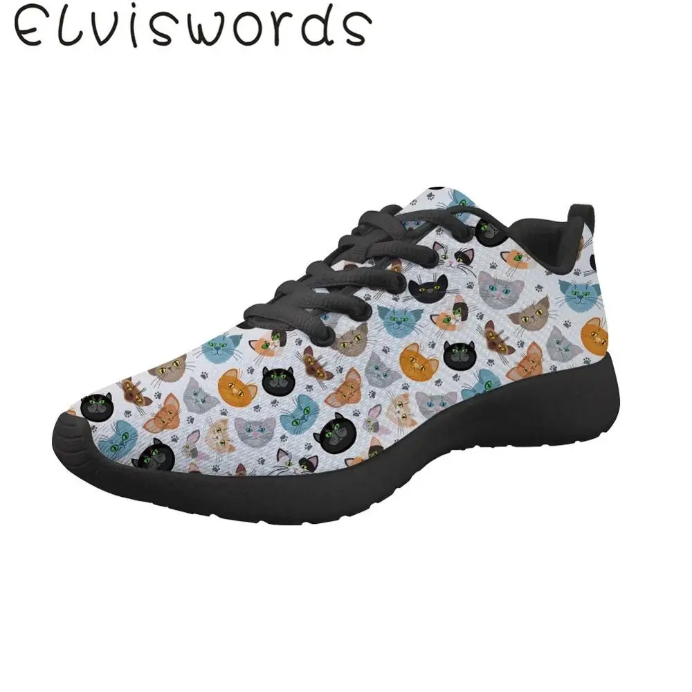 ELVISWORDS Cute Cartoon Cat/ Paw Print On Demand Women Sneakers Footwear Breathable Mesh Portable Flats Atheltic New Shoes 2019
ELVISWORDS Cute Cartoon Cat/ Paw Print On Demand Women Sneakers Footwear Breathable Mesh Portable Flats Atheltic New Shoes 2019