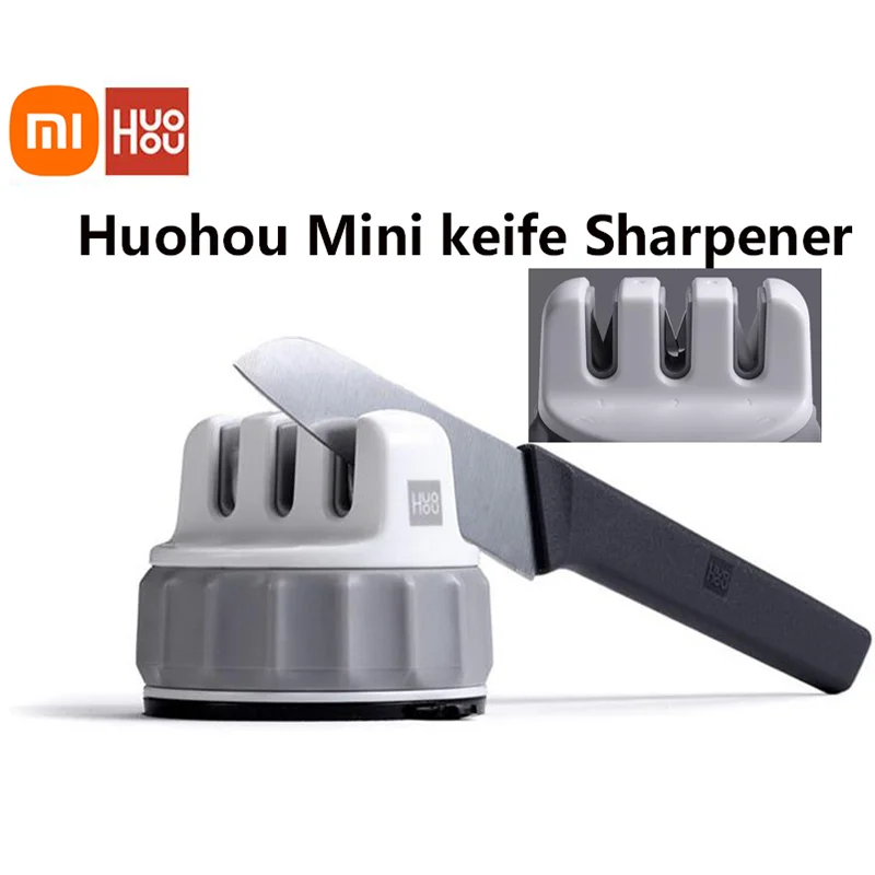 Xiaomi Huohou Fixable Sharpen Stone Trible Wheel Whetstone Super suction Knife Sharpener Sharpening Tool Grindstone | Электроника