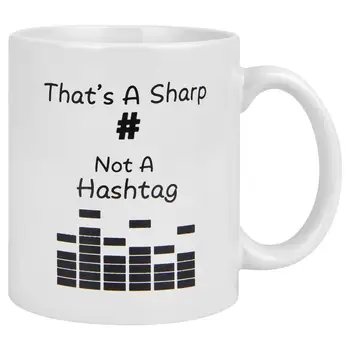 Music Coffee Tea Cup, That's a Sharp Not a Hashtag Coffee Mugs, 11 Ounce Teacher Musician Mugs
Music Coffee Tea Cup, That's a Sharp Not a Hashtag Coffee Mugs, 11 Ounce Teacher Musician Mugs