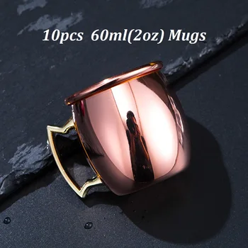 10pcs 60ml 2-Ounce Mini Moscow Mule Mug Hammered Copper Plated Ice Beer Whisky Cup Coffee Handcrafted Durable Party Kitchen Mugs
10pcs 60ml 2-Ounce Mini Moscow Mule Mug Hammered Copper Plated Ice Beer Whisky Cup Coffee Handcrafted Durable Party Kitchen Mugs