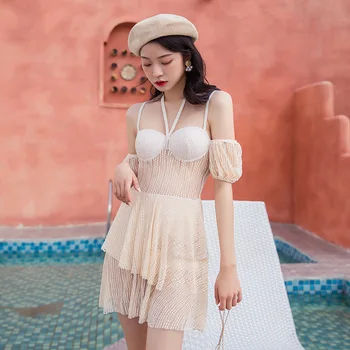 Piece Swimsuit Swimwear Swiming Suit Women One Monokini Girl Korean Sexy Lace Hollow Skirt Neck Underwire Bracket Push Uping
Piece Swimsuit Swimwear Swiming Suit Women One Monokini Girl Korean Sexy Lace Hollow Skirt Neck Underwire Bracket Push Uping