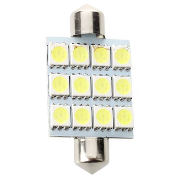 New Car White Dome 12 LED 5050 SMD Interior Bulb Light 42mm
New Car White Dome 12 LED 5050 SMD Interior Bulb Light 42mm