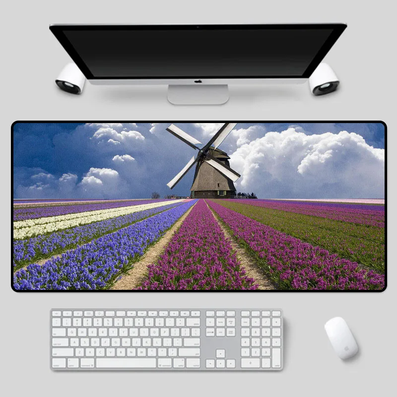 Mairuige Windmill pattern keyboard pad, beautiful flower mouse pad, durable non-slip large size desk pad
Mairuige Windmill pattern keyboard pad, beautiful flower mouse pad, durable non-slip large size desk pad