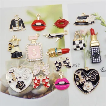 16pcs Mixed Crystal Peal Enamel Women Girl Dress Clipstick purse shoes charm Gold Pendant Necklace Bracelet DIY Jewelry Making
16pcs Mixed Crystal Peal Enamel Women Girl Dress Clipstick purse shoes charm Gold Pendant Necklace Bracelet DIY Jewelry Making