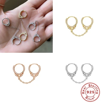 Really 925 Sterling Silver Earrings Hoops For Girl Party Personalized Handcuffs Punk Ins Luxury Crystal Earrings Silver Jewelry 
Really 925 Sterling Silver Earrings Hoops For Girl Party Personalized Handcuffs Punk Ins Luxury Crystal Earrings Silver Jewelry