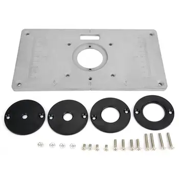Router Table Plate Aluminum Router Table Insert Plate + 4 Rings Screws for Woodworking Benches 235mm x 120mm x 8mm
Router Table Plate Aluminum Router Table Insert Plate + 4 Rings Screws for Woodworking Benches 235mm x 120mm x 8mm