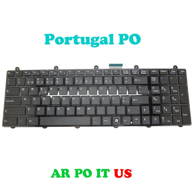 Laptop Keyboard For MSI GT780DX GT780DXR GT780R GT783R GX780R MS-1761 AR Arabic PO Portugal IT Italy US English Black Frame
Laptop Keyboard For MSI GT780DX GT780DXR GT780R GT783R GX780R MS-1761 AR Arabic PO Portugal IT Italy US English Black Frame