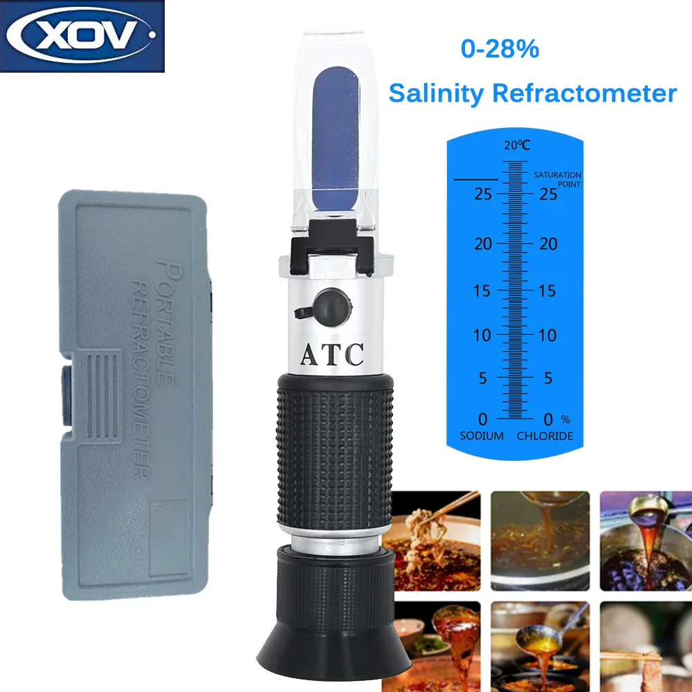 0~100 ‰/0-28% Salinometer Hand Held Salinity Refractometer Salt Water Concentration Tester Saltwater Refractometers For Aquarium
0~100 ‰/0-28% Salinometer Hand Held Salinity Refractometer Salt Water Concentration Tester Saltwater Refractometers For Aquarium
