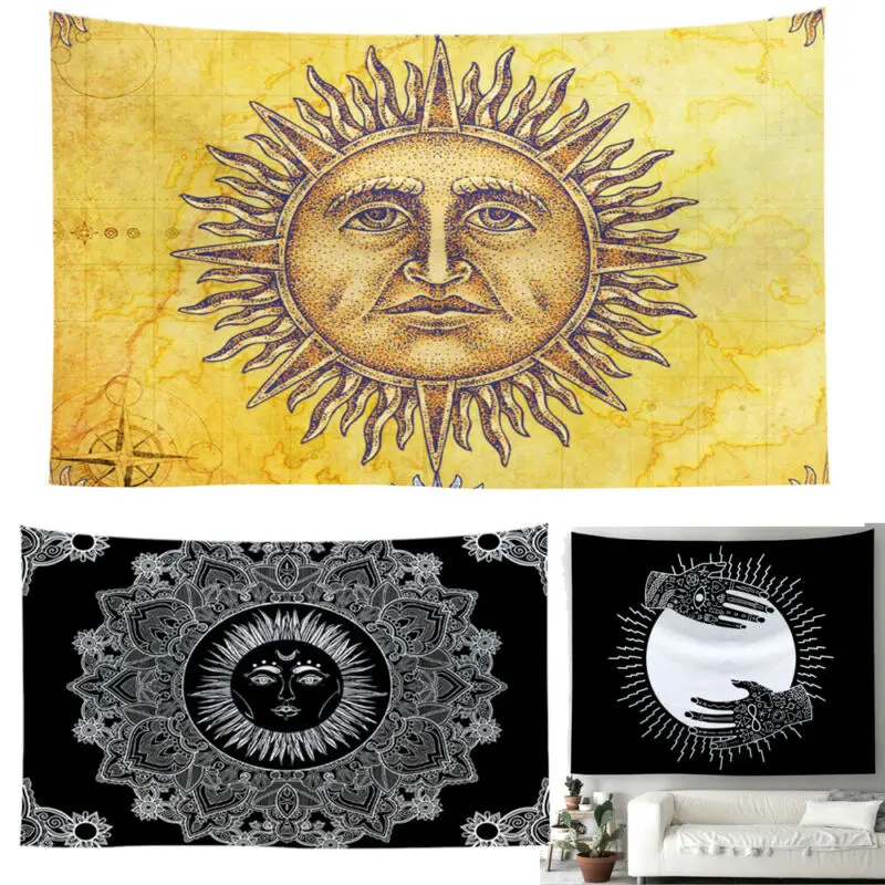 New Polyester Tapestries Psychedelic Sun Moon Face Tapestry Wall Hanging Mandala Blanket Throw Home Dorm Decor 60 x 40 inch
New Polyester Tapestries Psychedelic Sun Moon Face Tapestry Wall Hanging Mandala Blanket Throw Home Dorm Decor 60 x 40 inch