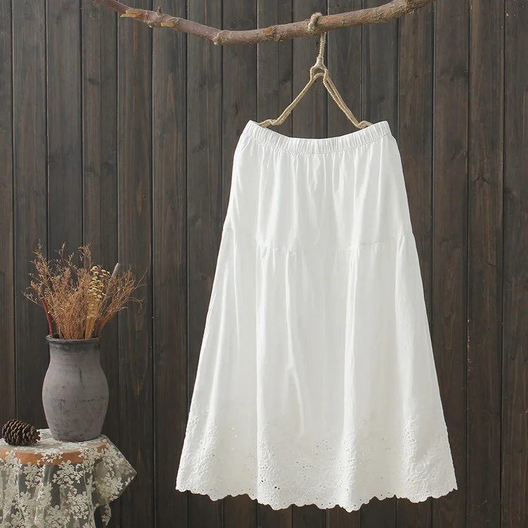 Spring And Summer New Style Elastic Waist A- line Skirt Women's Loose-Fit Literature And Art Embroidered Pure Cotton Versatile M
Spring And Summer New Style Elastic Waist A- line Skirt Women's Loose-Fit Literature And Art Embroidered Pure Cotton Versatile M