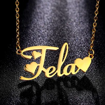 Custom Name Gold Silver Color Stainless Steel Classic Love Hearts Necklaces for Women Personalized Nameplate Pendants Jewelry
Custom Name Gold Silver Color Stainless Steel Classic Love Hearts Necklaces for Women Personalized Nameplate Pendants Jewelry