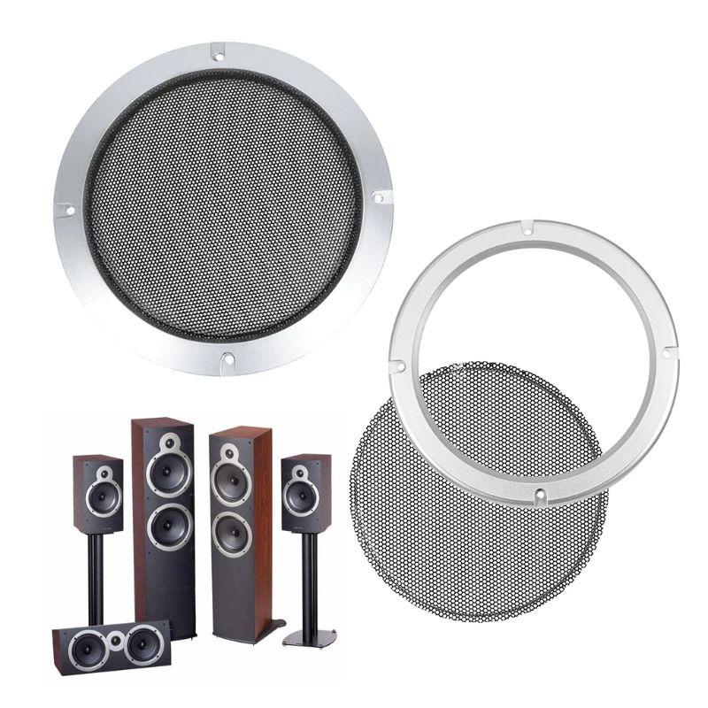 2Pcs Silver Replacement Round Speaker Protective Mesh Net Cover Speaker Grille 2/3/4/5/6.5/8/10 inch Speaker Accessories
2Pcs Silver Replacement Round Speaker Protective Mesh Net Cover Speaker Grille 2/3/4/5/6.5/8/10 inch Speaker Accessories