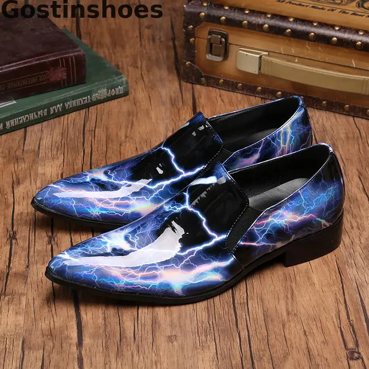 Thunder Light Printed Genuine Leather Fashion Shoes Men Blue Leather Shining Loafers Metal Capped Toe Slip-on Men Casual Loafers 
Thunder Light Printed Genuine Leather Fashion Shoes Men Blue Leather Shining Loafers Metal Capped Toe Slip-on Men Casual Loafers