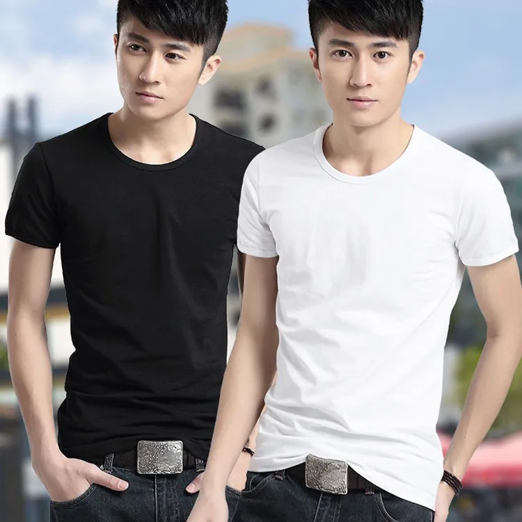 2019 Men'S Wear New Style Solid White MEN'S Round-neck Short-sleeved T-shirt Men's Advertising Shirt Short Sleeve Fashion Play
2019 Men'S Wear New Style Solid White MEN'S Round-neck Short-sleeved T-shirt Men's Advertising Shirt Short Sleeve Fashion Play