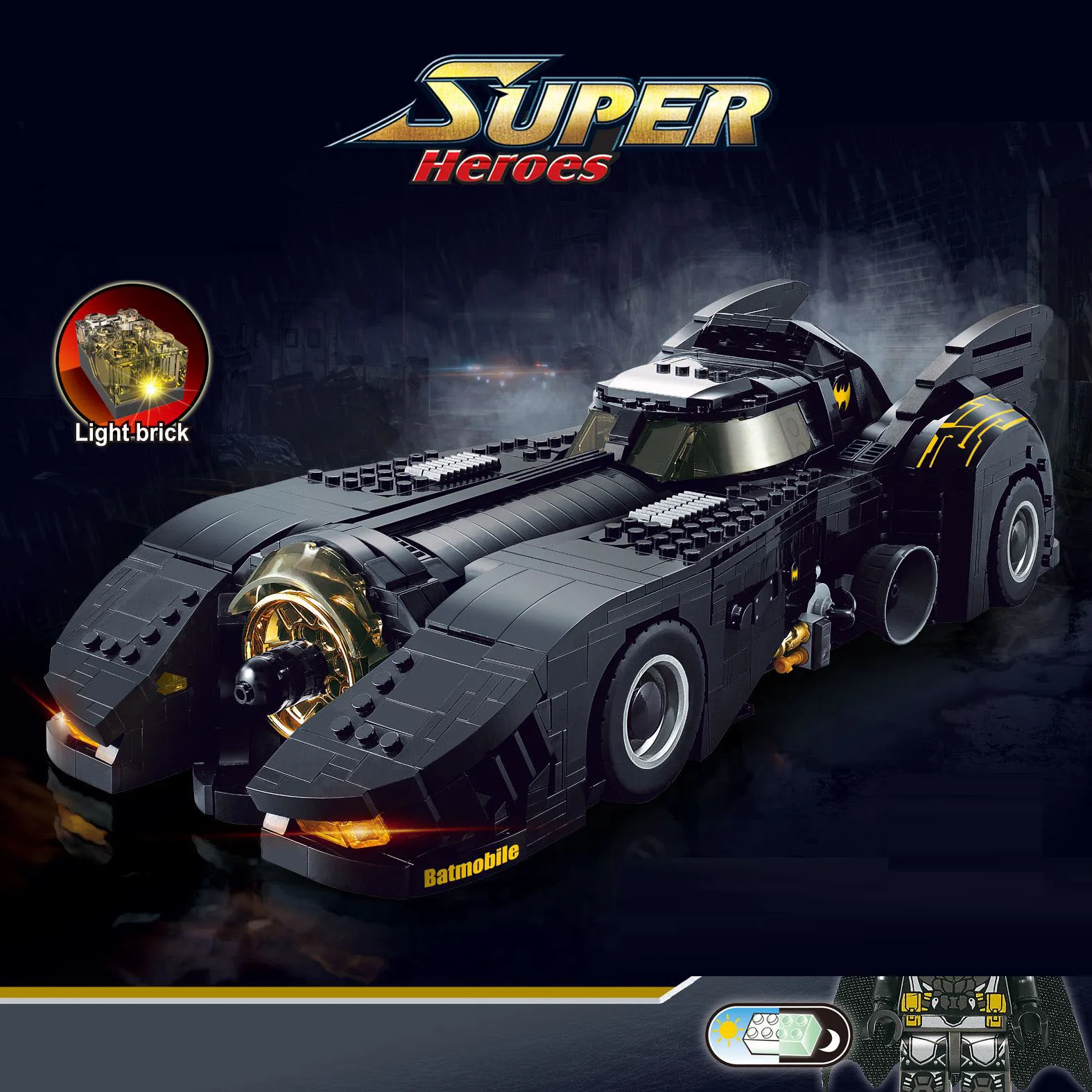 2019 new New 1774PCS Justice League Batman UCS Batmobile MOC-1989 Vehicles Car Fit Technic Building Block Bricks Toys Kid Gift
2019 new New 1774PCS Justice League Batman UCS Batmobile MOC-1989 Vehicles Car Fit Technic Building Block Bricks Toys Kid Gift
