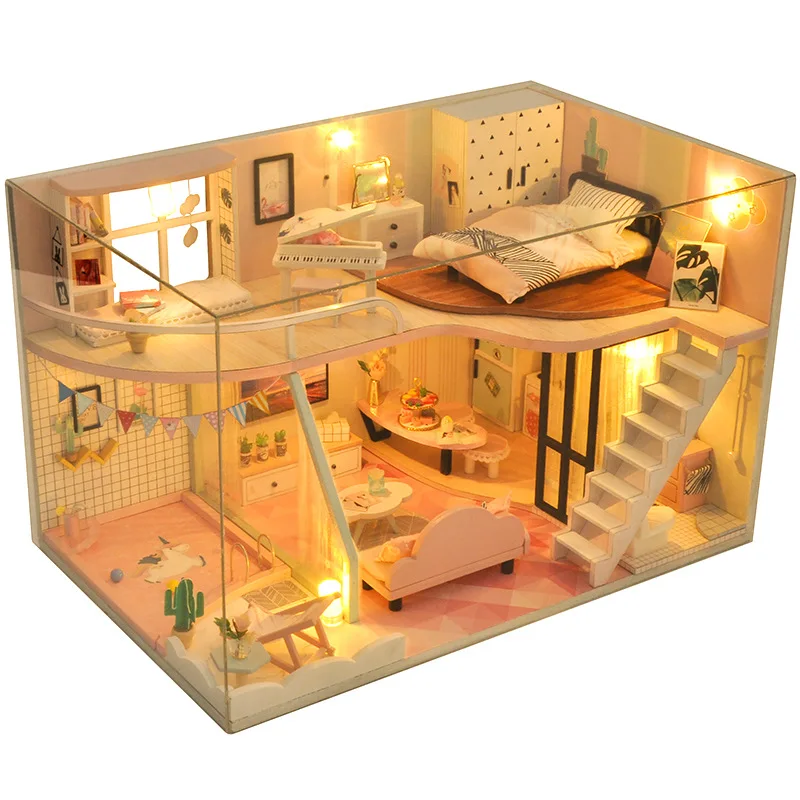 DIY for Making Model Light Pink Optical Pickup Handmade Cabin Mini Small House Loft Made in China Toy Wood Gift Women's
DIY for Making Model Light Pink Optical Pickup Handmade Cabin Mini Small House Loft Made in China Toy Wood Gift Women's