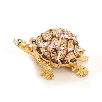 Diamond Turtles Hinged Trinket Box Hand-Painted Animal Figurine Collectible 
Diamond Turtles Hinged Trinket Box Hand-Painted Animal Figurine Collectible