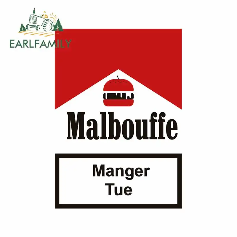 EARLFAMILY 13 см x 9 2 для Malbouffe Manger Tue Camper наклейки автомобиля DIY печать на заказ бампер