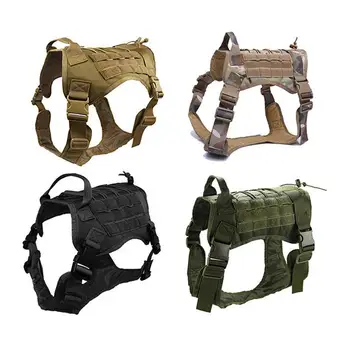 Tactical Military Dog Clothes Adjustable Training Vest pet dog Harness 1000D Nylon Waterproof Camouflage Hunting Pet Clothes 
Tactical Military Dog Clothes Adjustable Training Vest pet dog Harness 1000D Nylon Waterproof Camouflage Hunting Pet Clothes