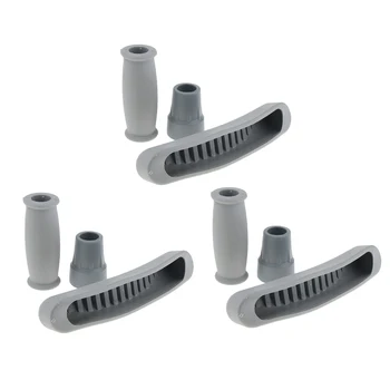 3 Set Crutch Accessory Kit Crutch Pad+Handle Grip Covers+Tip Cover, Rubber Crutch Replacement Part Pad - Gray 
3 Set Crutch Accessory Kit Crutch Pad+Handle Grip Covers+Tip Cover, Rubber Crutch Replacement Part Pad - Gray
