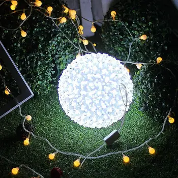 Crystal Ball 50LED Battery Operated Fairy Light Festival Wedding Yard Romantic LED Nightlight Outdoor Landscape Lamp