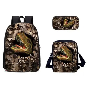 Cool Tyrannosaurus Dinosaur Schoolbag Youth Schoolbag 3 Pieces Primary School Schoolbag and Pencil Bag Multifunction Book
Cool Tyrannosaurus Dinosaur Schoolbag Youth Schoolbag 3 Pieces Primary School Schoolbag and Pencil Bag Multifunction Book