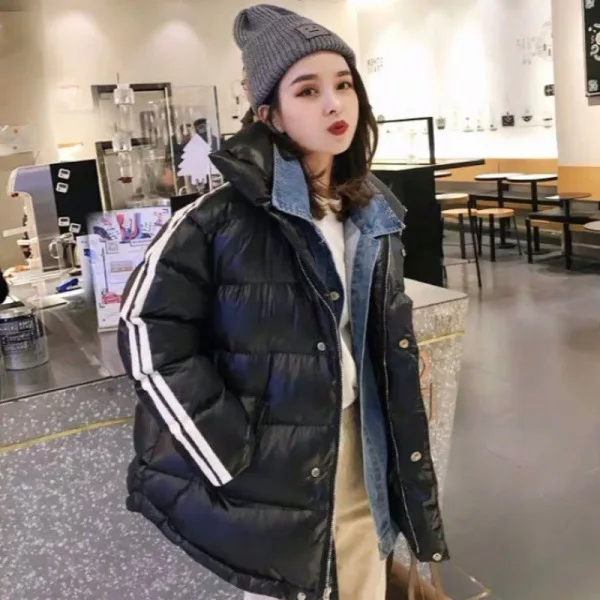 2019 New Style Fake Two-Piece down Jacket Cowboy Joint Stand Collar Students Cotton Overcoat Korean-style WOMEN'S Wear
2019 New Style Fake Two-Piece down Jacket Cowboy Joint Stand Collar Students Cotton Overcoat Korean-style WOMEN'S Wear