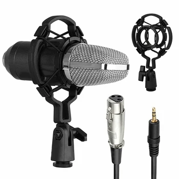 High Quality Condenser Microphone Kit Compatible For Computer Professional Studio Broadcasting Recording Mic Black
High Quality Condenser Microphone Kit Compatible For Computer Professional Studio Broadcasting Recording Mic Black