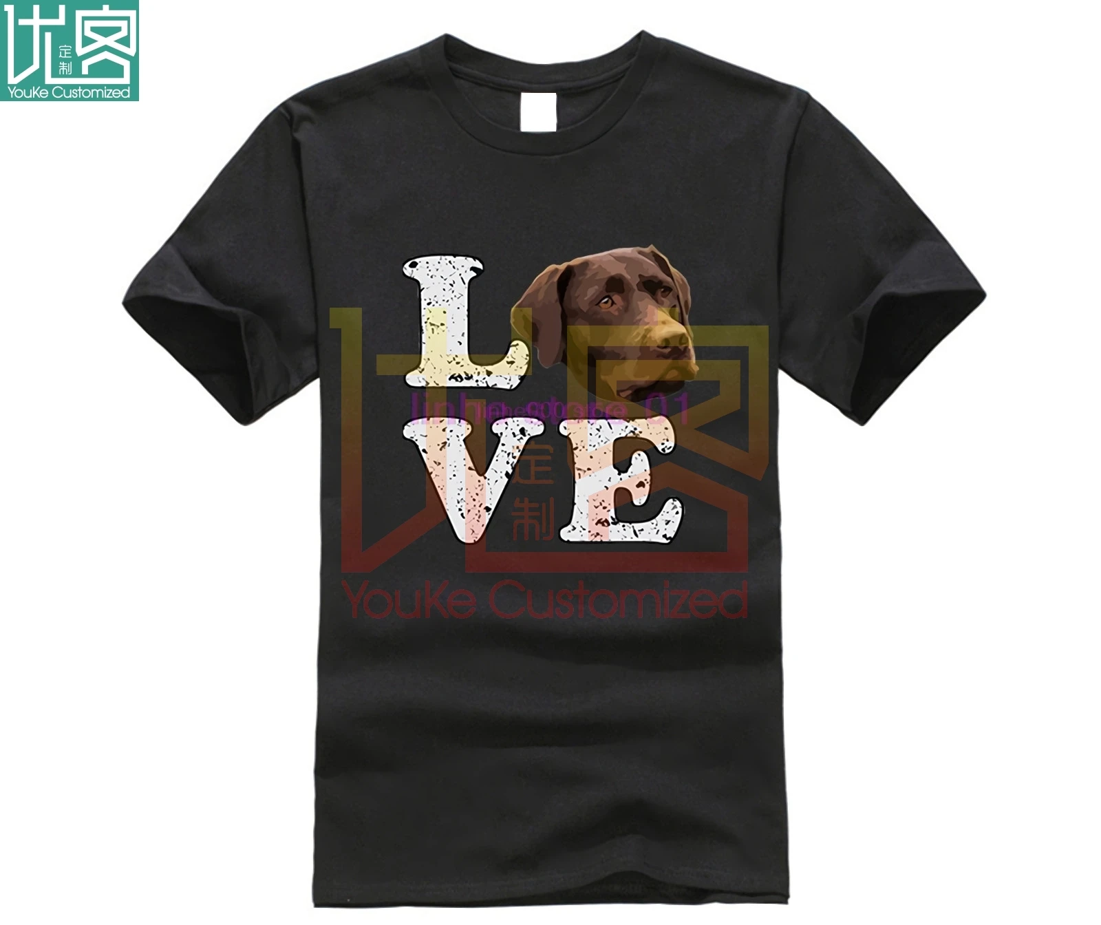 Горячая Распродажа модная мужская футболка с надписью I Love My шоколадный
