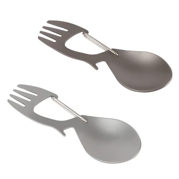 Outdoor Tableware Multi-Tool Multifunctional Titanium Alloy / Stainless Steel Fork Spoon Bottle Opener Carabiner Dinnerware
Outdoor Tableware Multi-Tool Multifunctional Titanium Alloy / Stainless Steel Fork Spoon Bottle Opener Carabiner Dinnerware