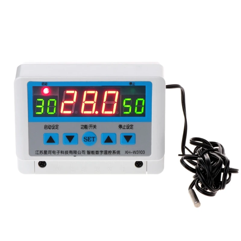 AC 220V Max Power 6600W LCD Digital Thermostat 30A Temperature Controller Switch Direct Output Thermostat with NTC Sensor
AC 220V Max Power 6600W LCD Digital Thermostat 30A Temperature Controller Switch Direct Output Thermostat with NTC Sensor