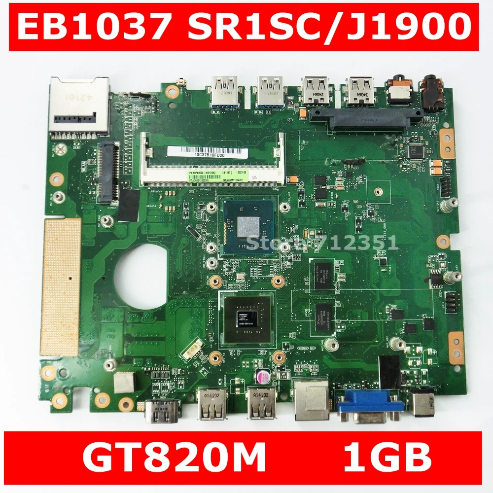 Материнская плата EB1037 J1900 ЦПУ GT820M 1 ГБ для asus все в одном материнская настольного