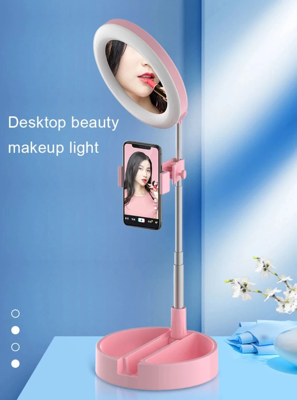 with mirror for beauty makeup