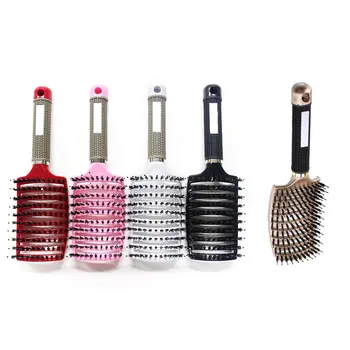 Large Curved Comb Ribs Comb Pig Bristle Anti-static Bending Massage Comb Nine Rows Comb Shape Curly Plastic Smooth Hair Comb
Large Curved Comb Ribs Comb Pig Bristle Anti-static Bending Massage Comb Nine Rows Comb Shape Curly Plastic Smooth Hair Comb