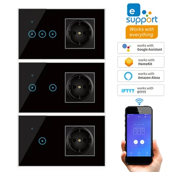 1/2/3-Gang Wifi Smart Light Switch Glass Screen Touch Panel Voice Control EU Wireless Wall Work With Alexa Echo Google Home
1/2/3-Gang Wifi Smart Light Switch Glass Screen Touch Panel Voice Control EU Wireless Wall Work With Alexa Echo Google Home