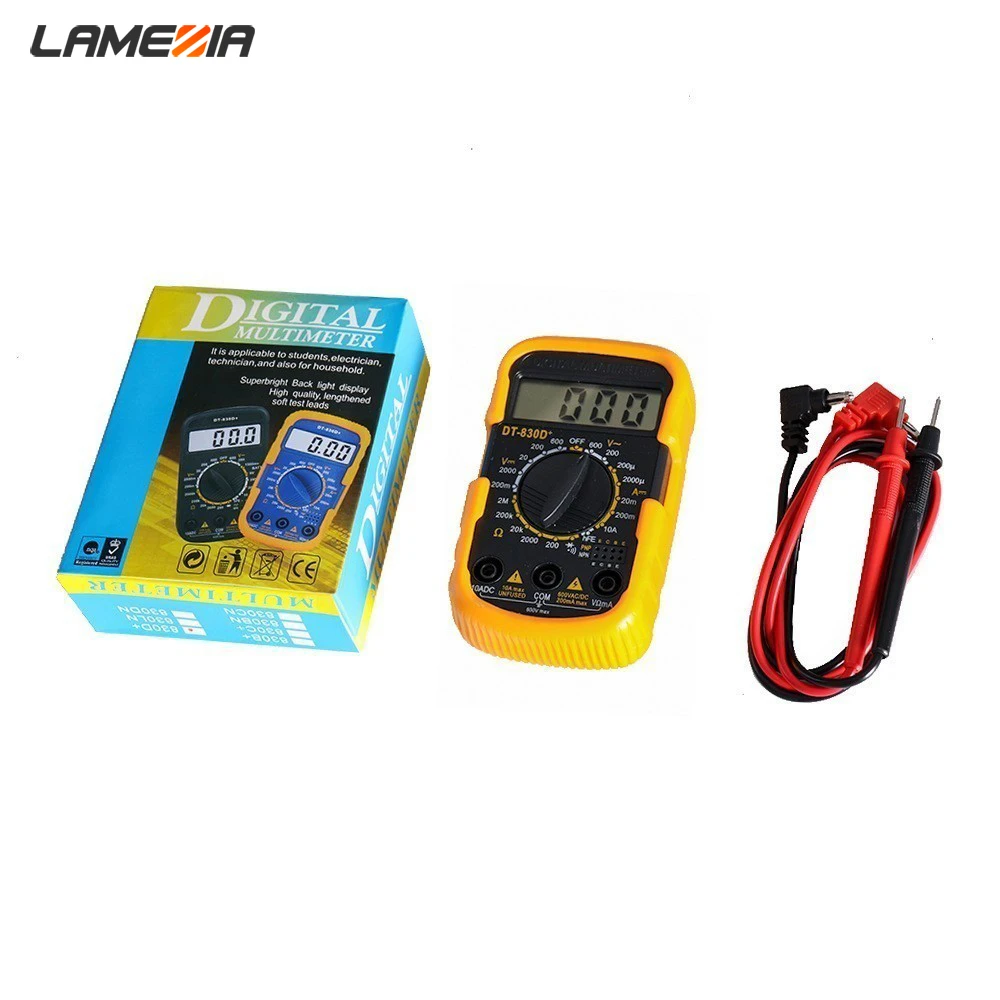 LAMEZIA Portable Mini Digital Display Multimeter Pocket Counts AC/DC Volt Diode Continuity Tester Voltmeter Ammeter Multitester
LAMEZIA Portable Mini Digital Display Multimeter Pocket Counts AC/DC Volt Diode Continuity Tester Voltmeter Ammeter Multitester