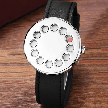 Unique Creative Watch Men Novelty Turntable Dial Quartz Male Wrist Watch New Style Reloj Hombre Black Sliver Unisex Watch Clock 
Unique Creative Watch Men Novelty Turntable Dial Quartz Male Wrist Watch New Style Reloj Hombre Black Sliver Unisex Watch Clock