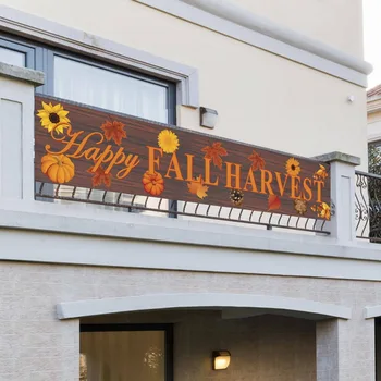 Polyester Fabric Thanksgiving Garden Banner Fall Maple Leaves Pumpkin Banner Party Home Decoration 
Polyester Fabric Thanksgiving Garden Banner Fall Maple Leaves Pumpkin Banner Party Home Decoration