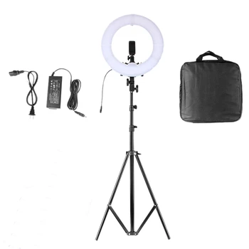 14 Inch LED Ring Light with 220CM Tripod 5500K Photography Dimmable Makeup Ring Lamp US Plug
14 Inch LED Ring Light with 220CM Tripod 5500K Photography Dimmable Makeup Ring Lamp US Plug